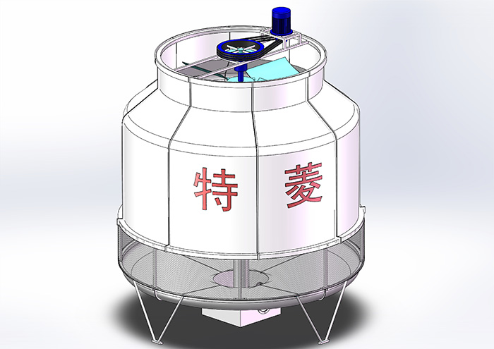 廣東開式圓形逆流冷卻塔